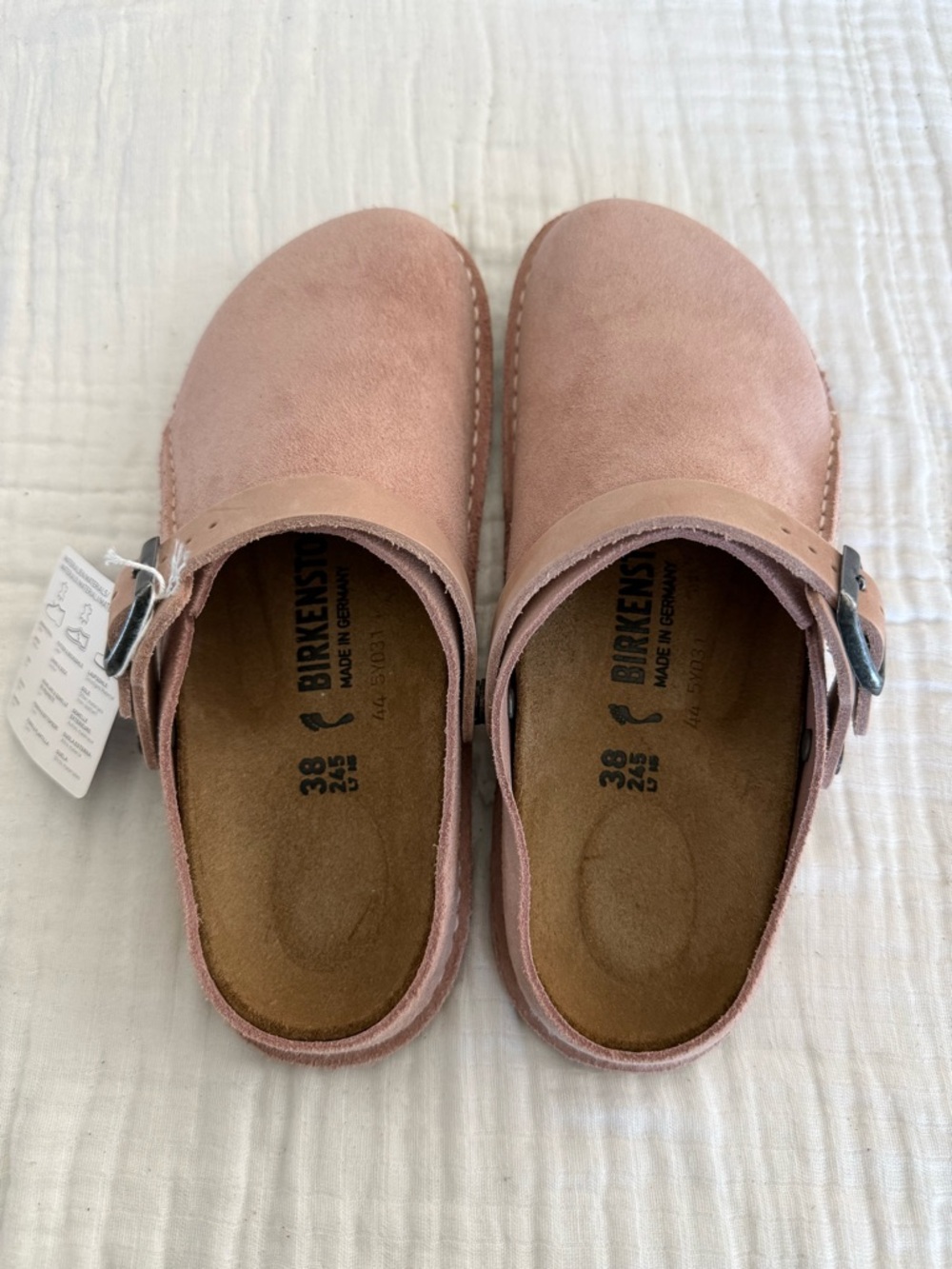NWT Birkenstock Lutry Premium Suede Leather Clog Size 38 Medium/Narrow - Picture 4 of 6